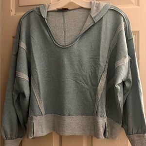 Zenana Outfitters Teal Sweatshirt Hoodie